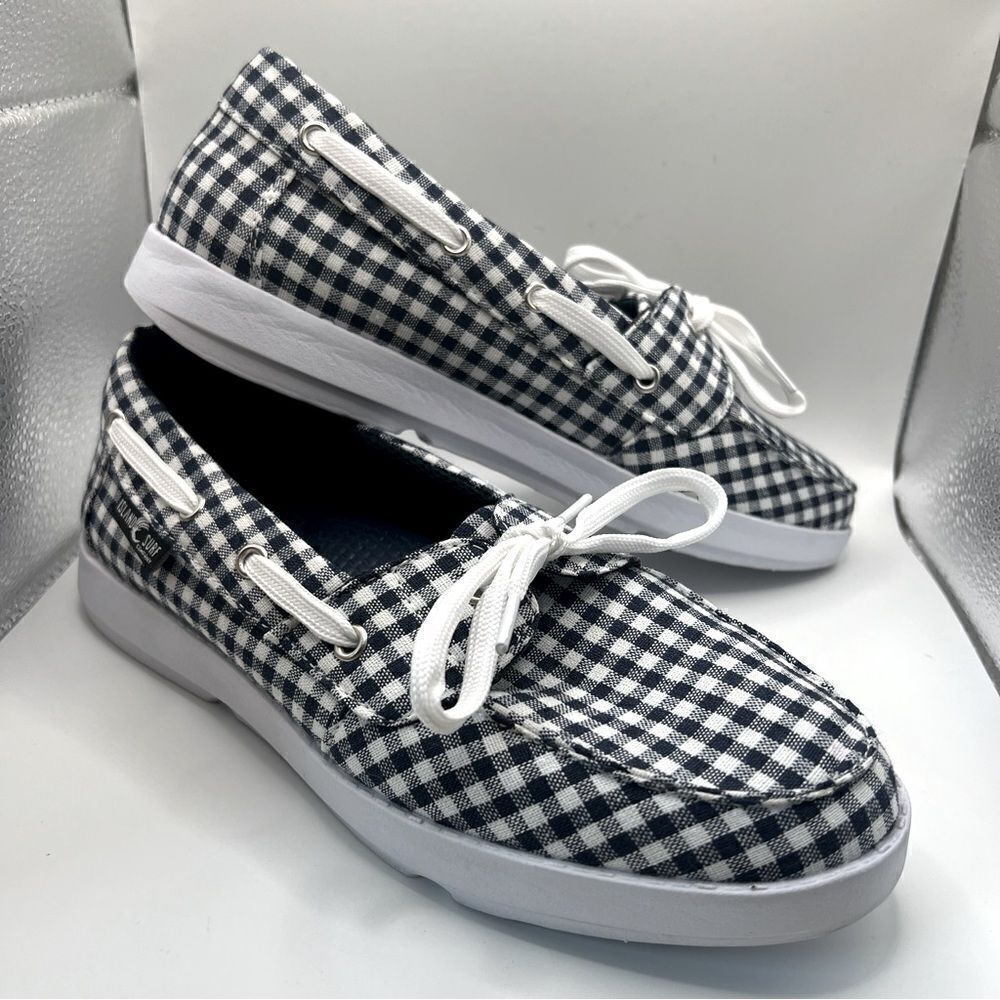 Women’s Island Surf Plaid Boat Shoes 7
